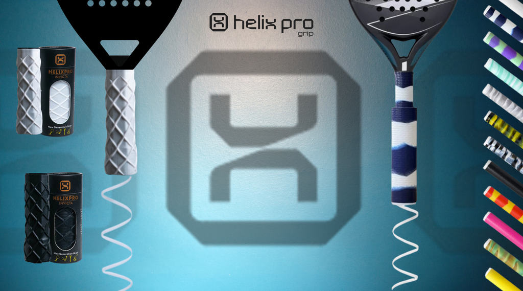 Helix Pro dual-grip system for padel rackets: the Invicta base grip paired with the Padel Pro overgrip available on padelsouq