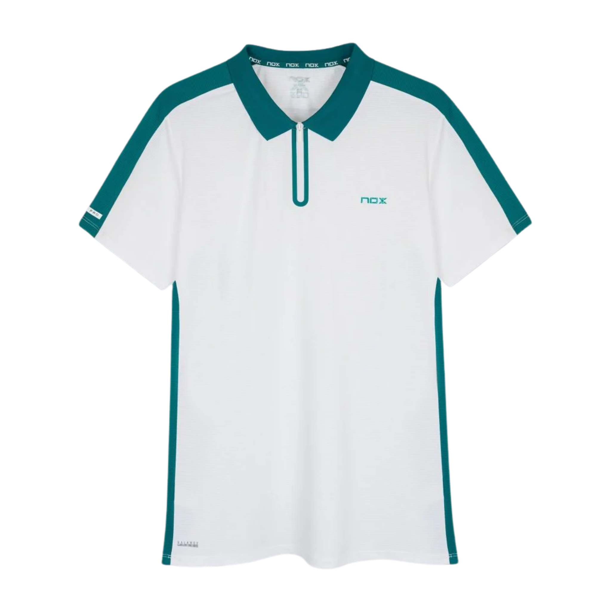 Nox Men's PRO White Ivy Green Polo Padel T-Shirt 2026 | Padelsouq