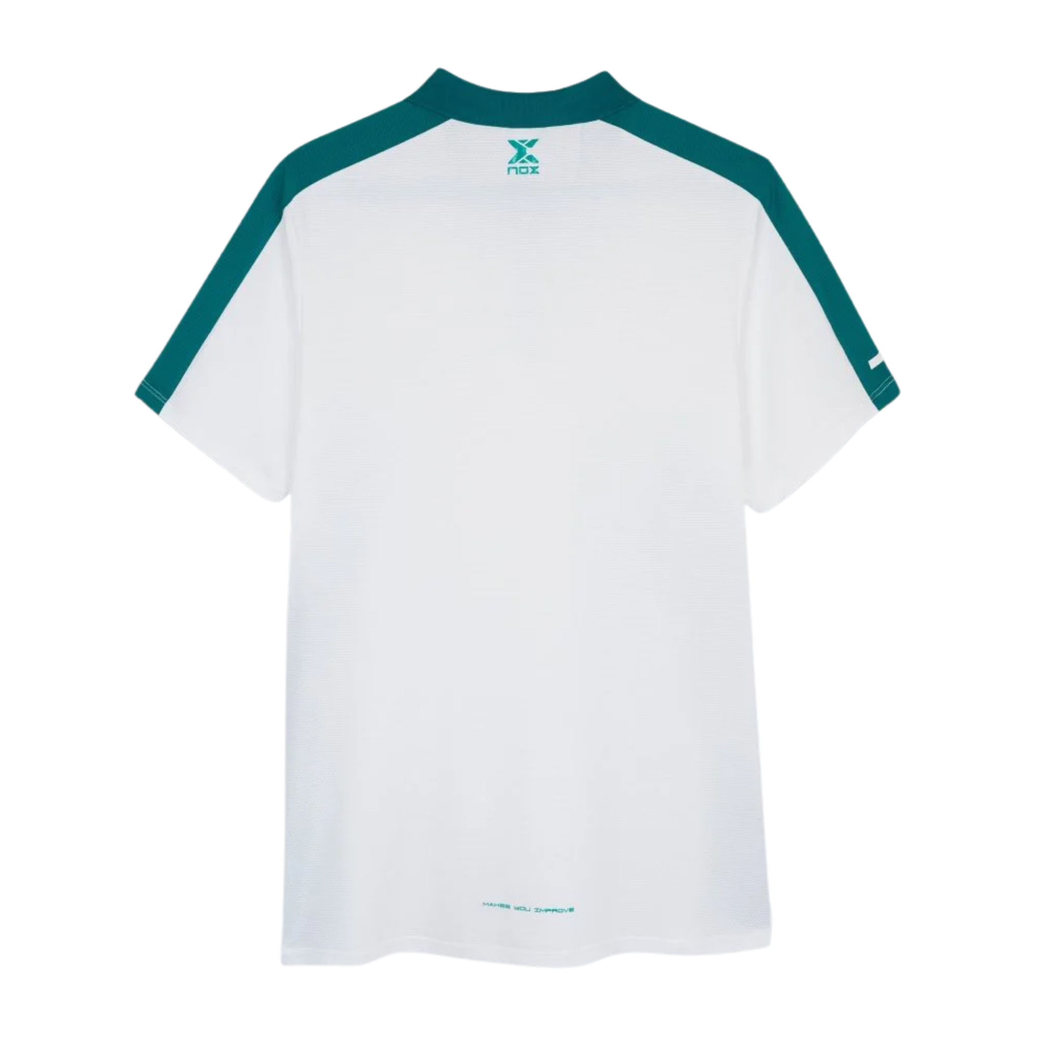 Nox Men's PRO White Ivy Green Polo Padel T-Shirt 2026 | Padelsouq