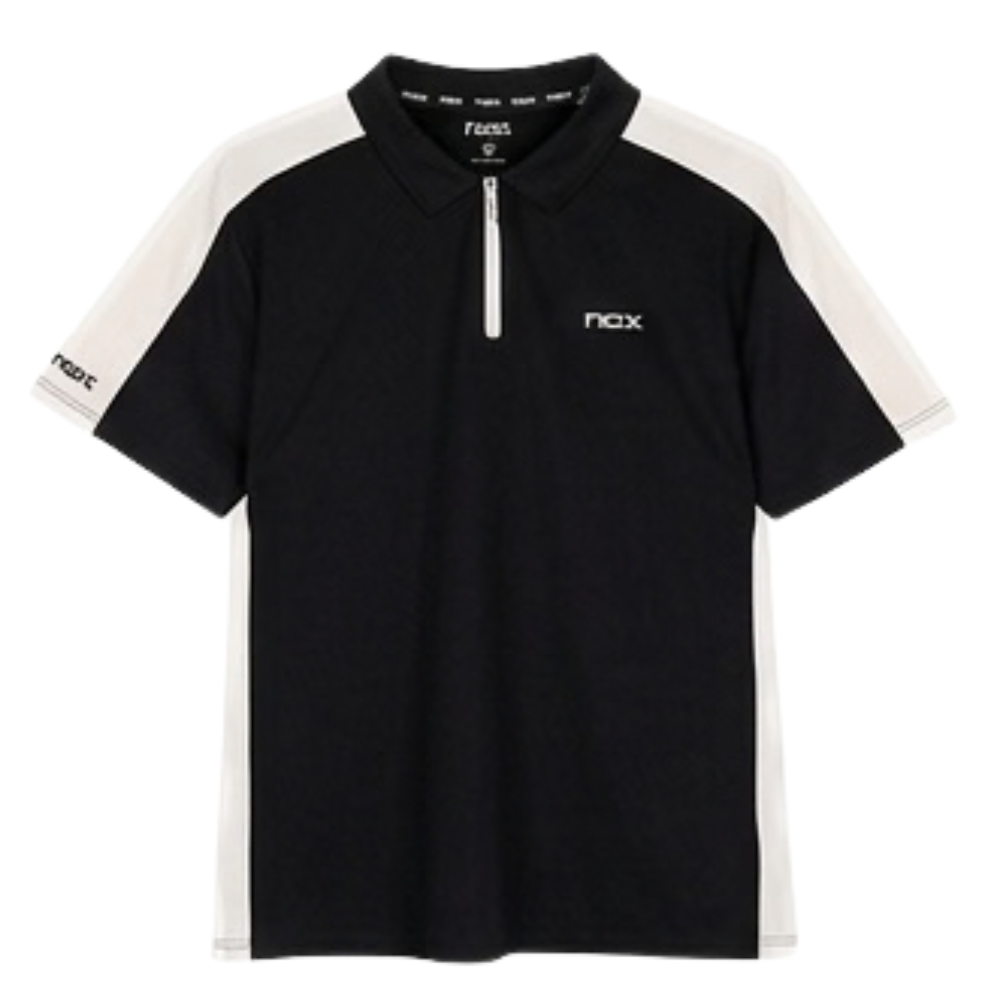 Nox Men's POLO PRO Jet Black Snowy Padel T-Shirt 2026 | Padelsouq