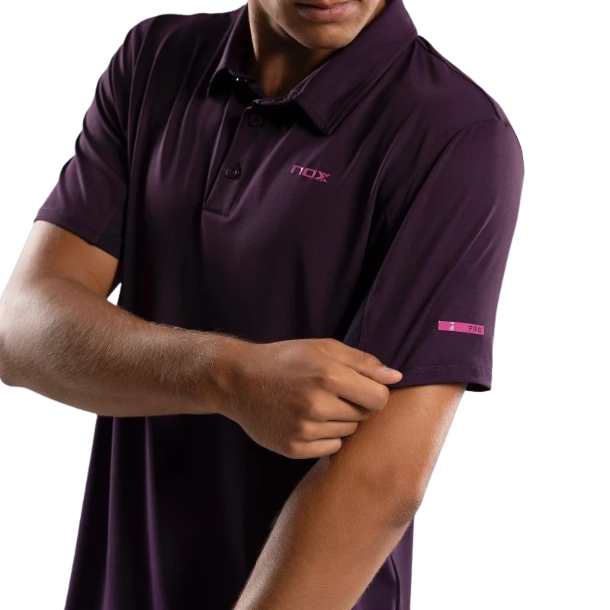 POWER ON PADEL LEAGUE ポロシャツ Nox Men's PRO Polo Padel T-Shirt 2026 - Deep Purple | Padelsouq