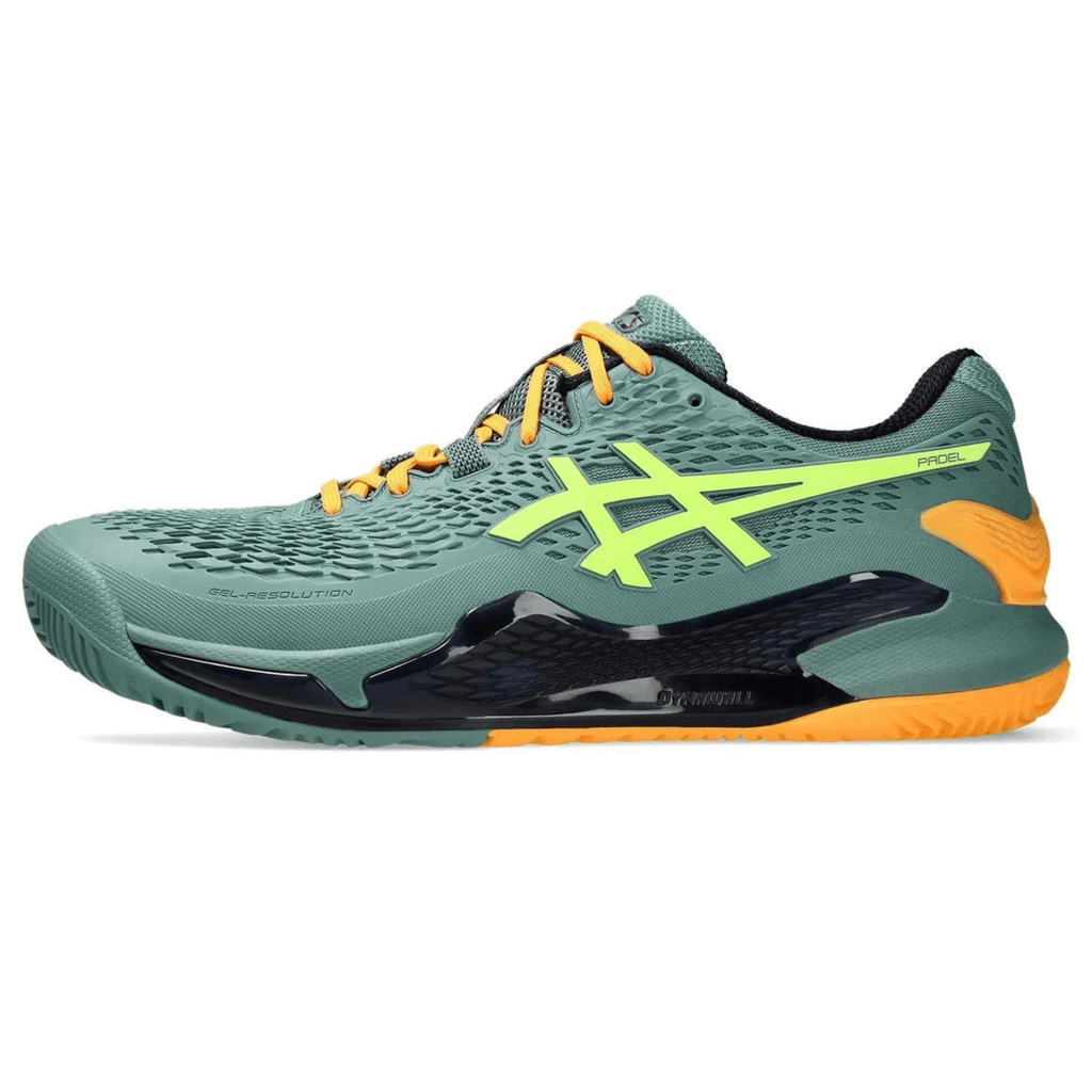 ASICS MEN'S GEL-RESOLUTION 9 PADEL SHOES CELADON/SAFETY YELLOW - Padelsouq