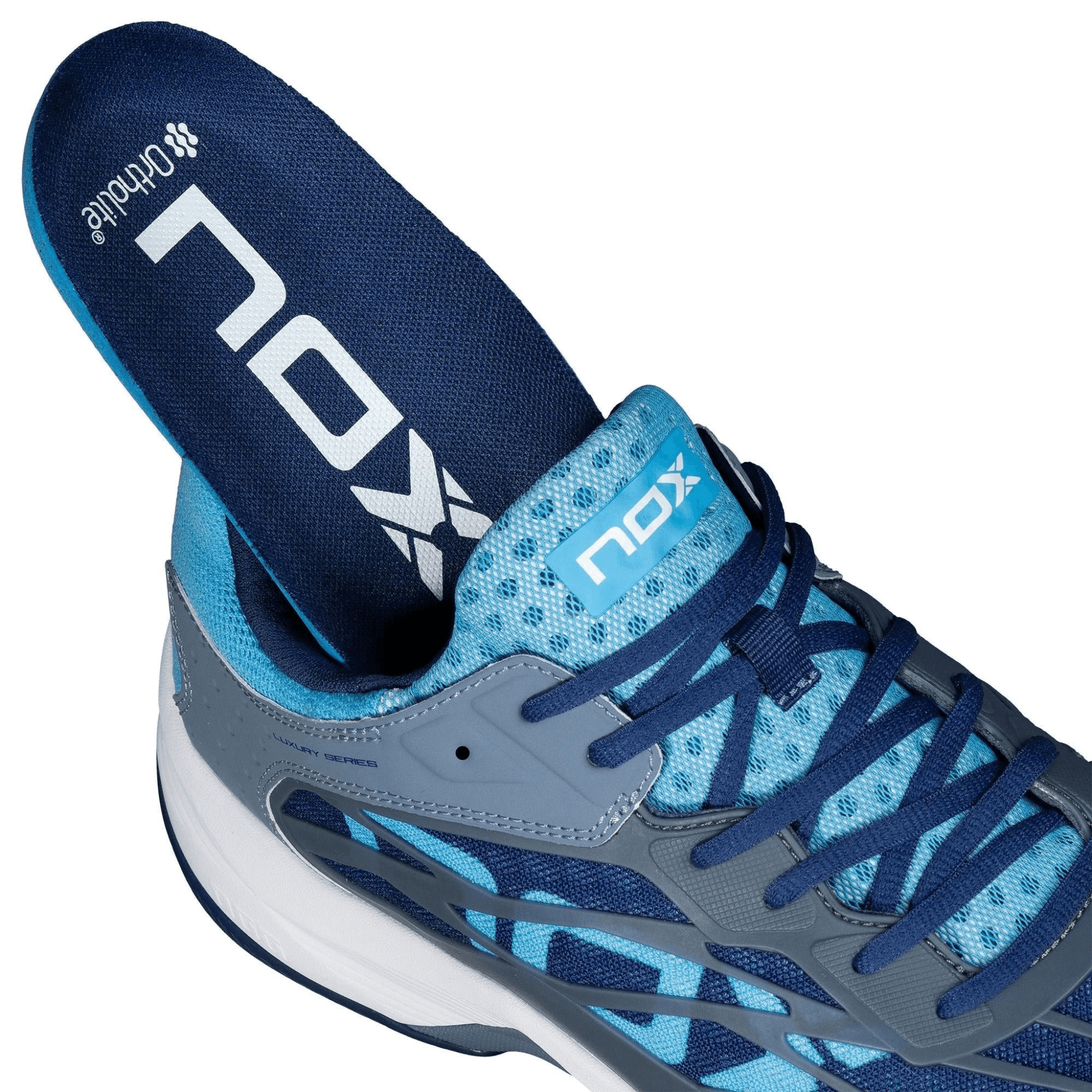 Nox AT10 Lux Stone Bonnie Blue Padel Shoes - Elite Performance