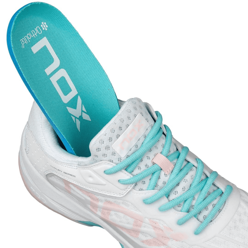 Nox AT10 LUX WHITE/POTPURRI Women's Padel Shoes - Padelsouq