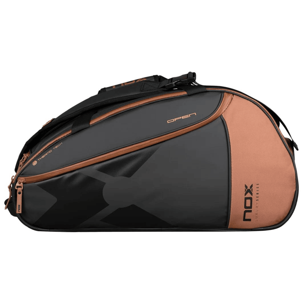 Nox LUXURY OPEN SERIES PADEL BAG BLACK/BROWN - Padelsouq