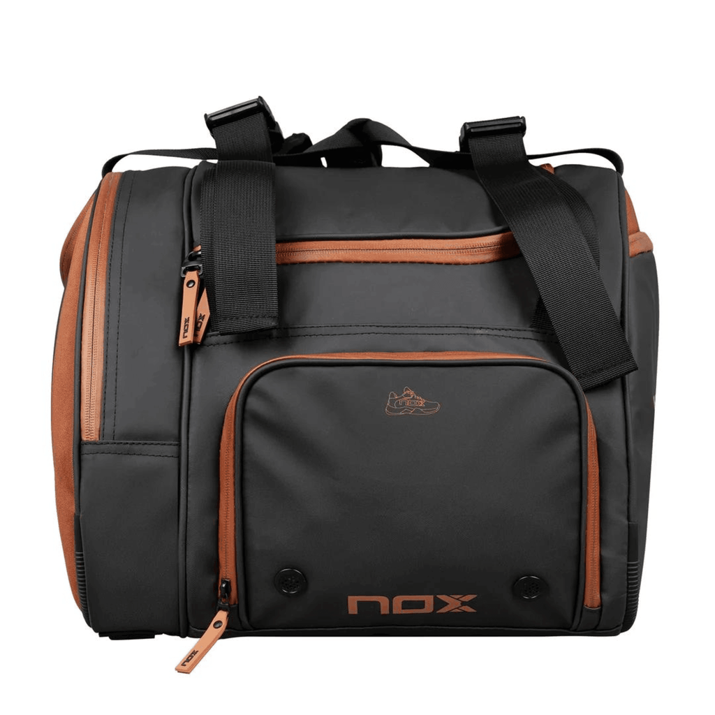 Nox LUXURY OPEN SERIES PADEL BAG BLACK/BROWN - Padelsouq