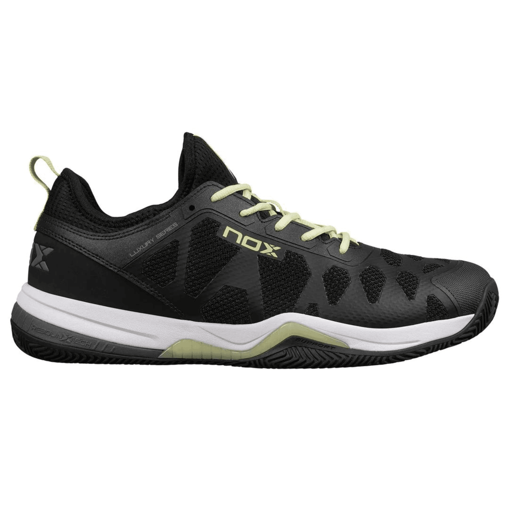 Nox NERBO Black/Soft Lime Padel Shoes - Padelsouq