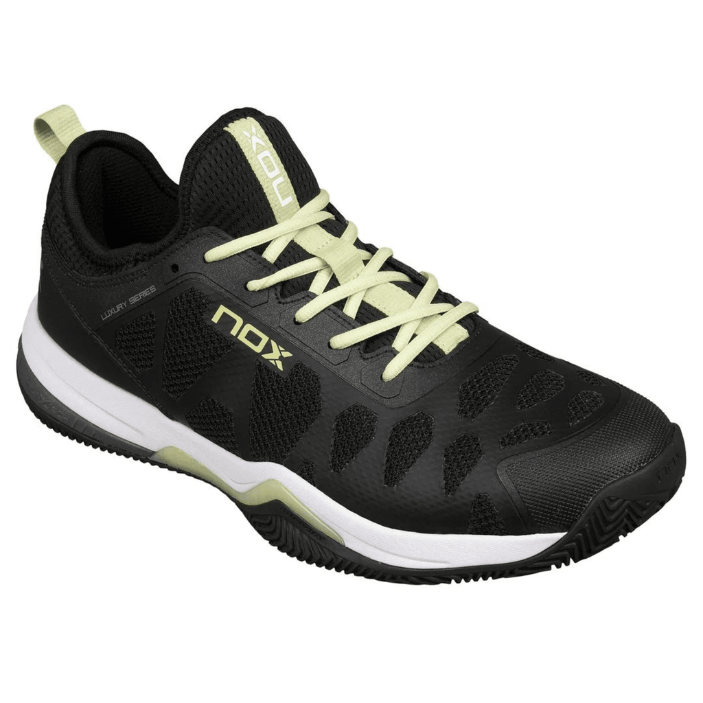 Nox NERBO Black/Soft Lime Padel Shoes - Padelsouq