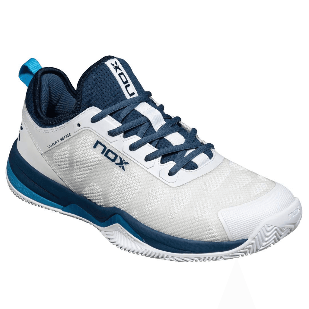 NOX NERBO WHITE/SWEDISH BLUE PADEL SHOES - Padelsouq