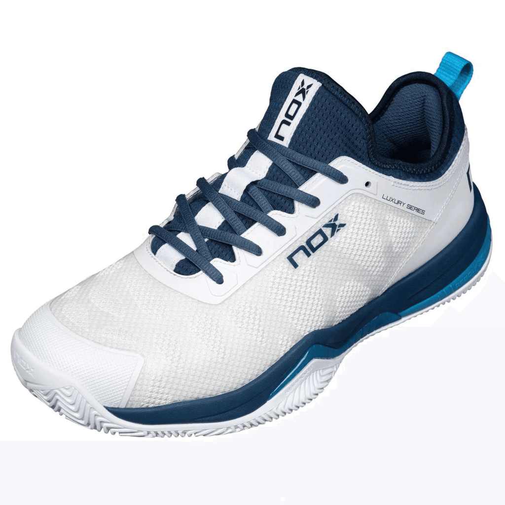 NOX NERBO WHITE/SWEDISH BLUE PADEL SHOES - Padelsouq