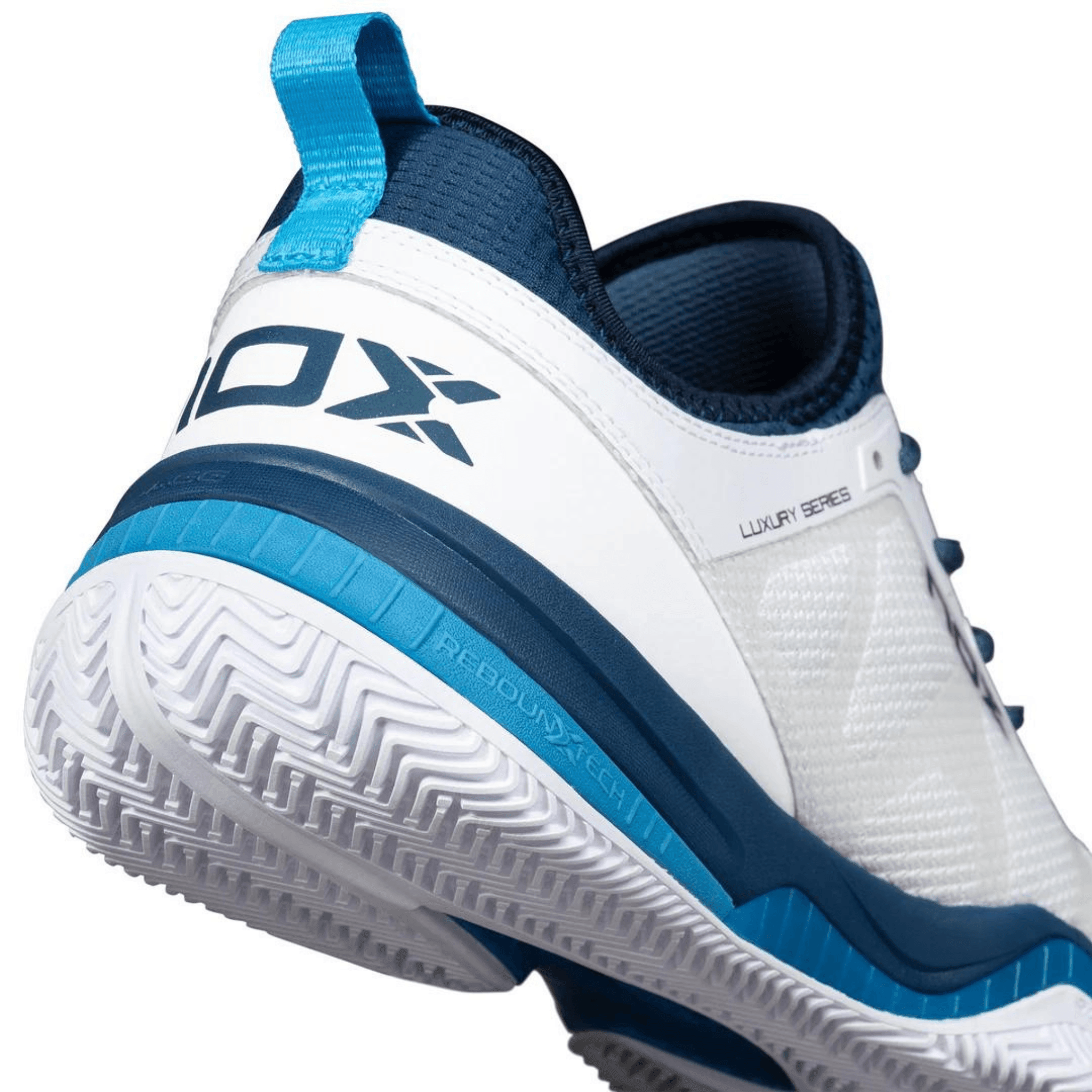 NOX NERBO Padel Shoes | White & Swedish Blue Design – Padelsouq