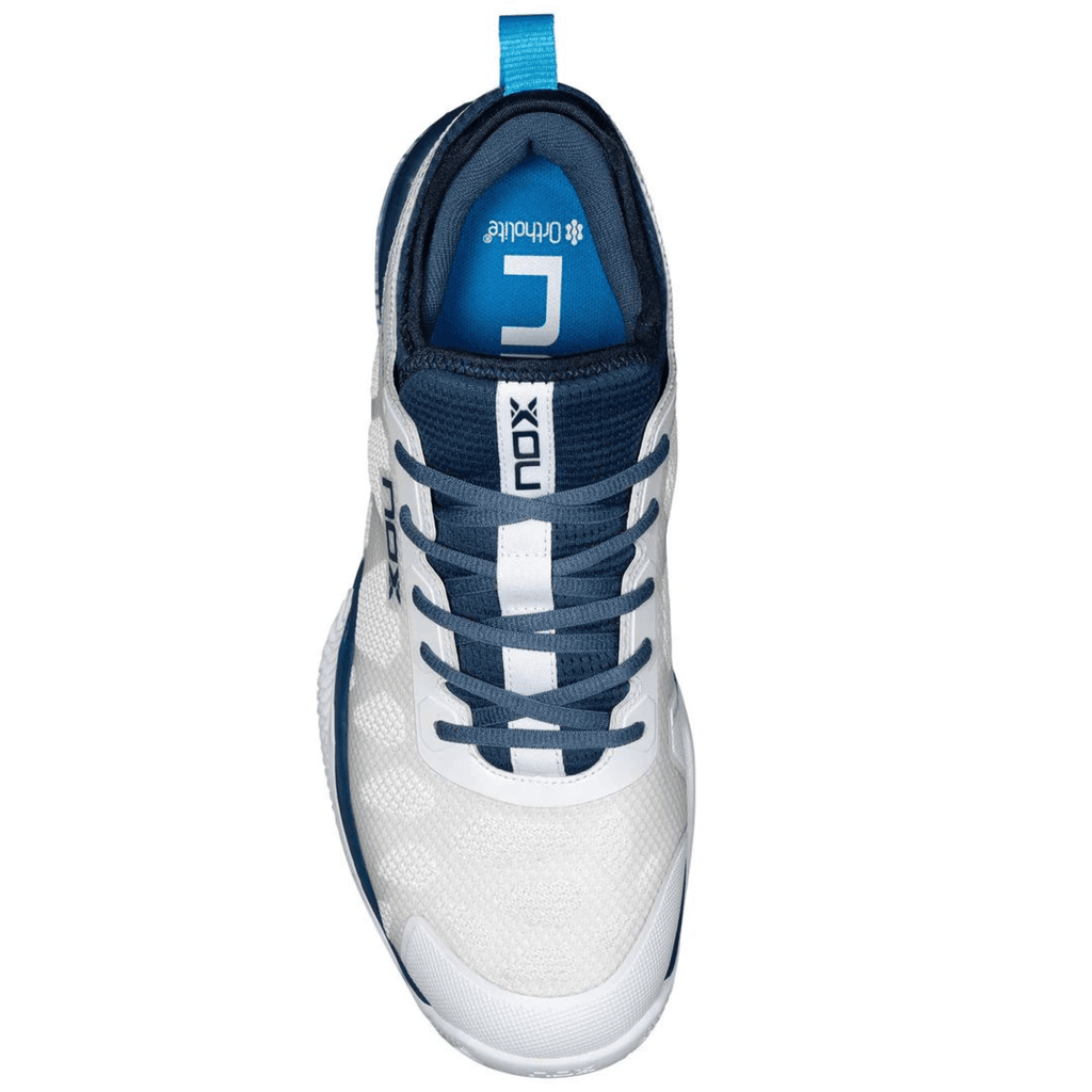 NOX NERBO WHITE/SWEDISH BLUE PADEL SHOES - Padelsouq