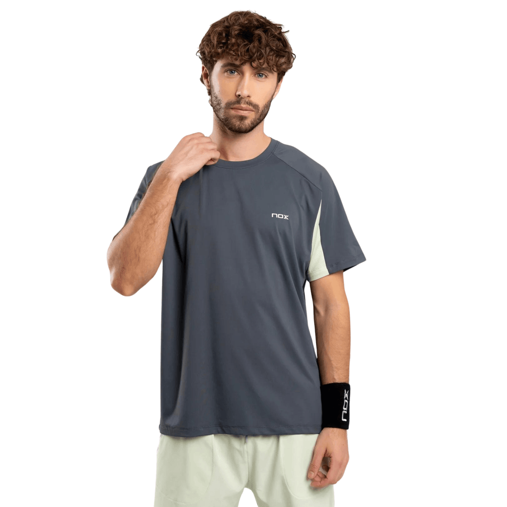 NOX Pro Charcoal Gray Men's Padel T-Shirt - Padelsouq