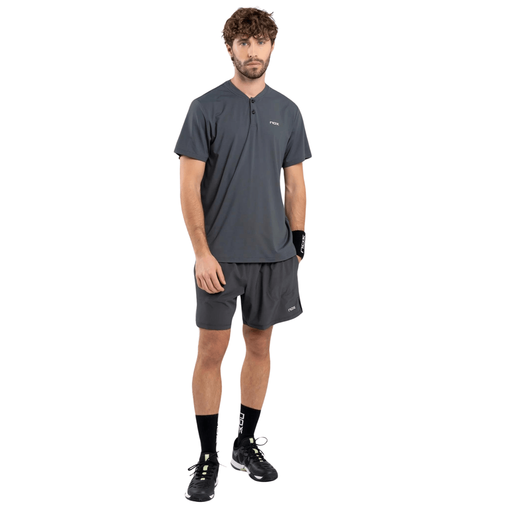 Nox Pro Padel Polo Shirt Charcoal Grey - Padelsouq