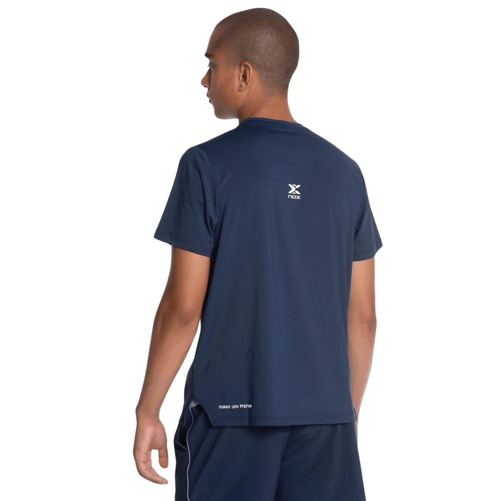 Nox Team Regular Men’s Padel T-Shirt Navy Blue - Padelsouq